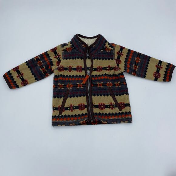 Carter's Boy's Southwest Print Fleece Full Zip Sweater Size 9M - Picture 1 of 7